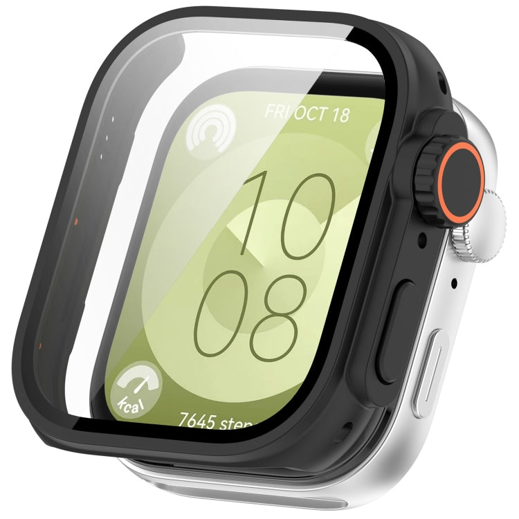 Custodia protettiva per orologio a copertura totale con pellicola in vetro temperato e PC, For Huawei Watch Fit3