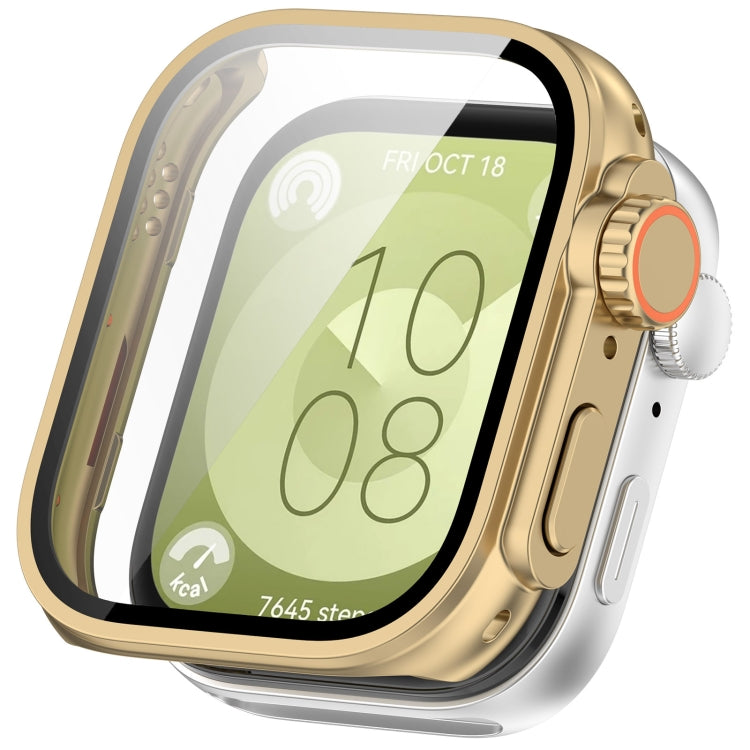 Custodia protettiva per orologio a copertura totale con pellicola in vetro temperato e PC, For Huawei Watch Fit3