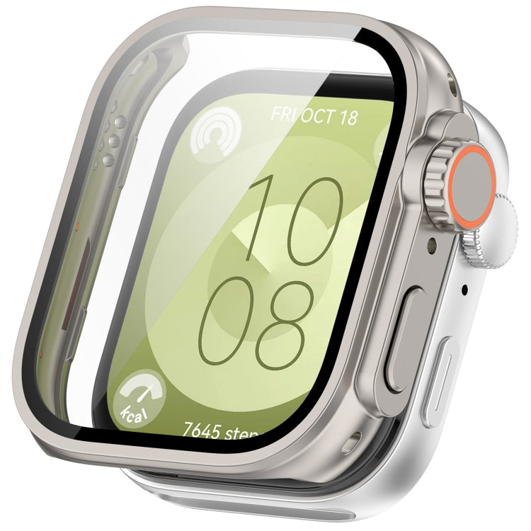 Custodia protettiva per orologio a copertura totale con pellicola in vetro temperato e PC, For Huawei Watch Fit3