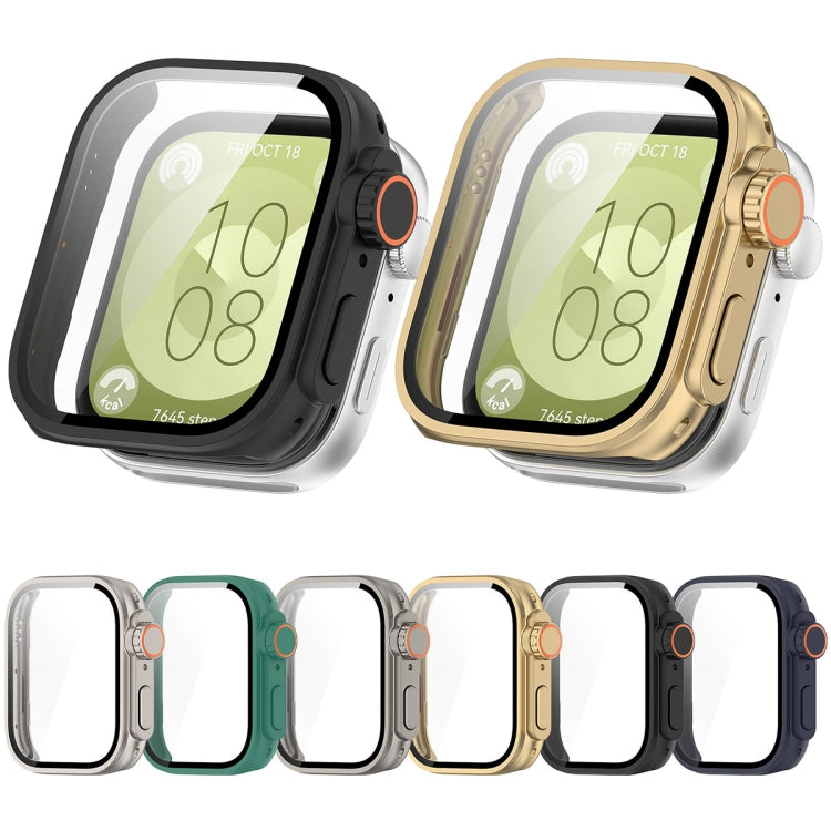 Custodia protettiva per orologio a copertura totale con pellicola in vetro temperato e PC, For Huawei Watch Fit3