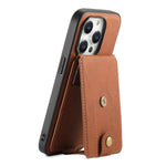 Custodia per telefono in pelle con porta carte magnetica MagSafe Denior D14 NK modello retrò, For iPhone 13 Pro Max, For iPhone 13 Pro, For iPhone 12/12 Pro, For iPhone 12 Pro Max
