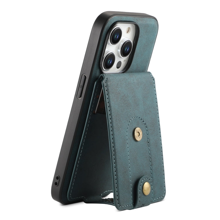 Custodia per telefono in pelle con porta carte magnetica MagSafe Denior D14 NK modello retrò, For iPhone 13 Pro Max, For iPhone 13 Pro, For iPhone 12/12 Pro, For iPhone 12 Pro Max