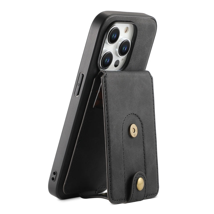 Custodia per telefono in pelle con porta carte magnetica MagSafe Denior D14 NK modello retrò, For iPhone 13 Pro Max, For iPhone 13 Pro, For iPhone 12/12 Pro, For iPhone 12 Pro Max