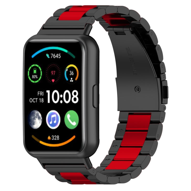 Cinturino per orologio in metallo in acciaio inossidabile con tre perline, For Huawei Watch Fit 5 / Fit 5 Pro / Fit 4 / Fit 3