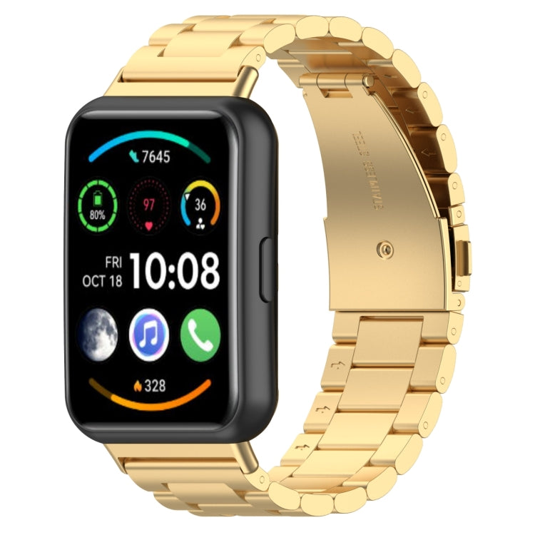 Cinturino per orologio in metallo in acciaio inossidabile con tre perline, For Huawei Watch Fit 5 / Fit 5 Pro / Fit 4 / Fit 3