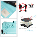 Custodia per telefono in pelle RFID con motivo gatto in rilievo con cordino, For Samsung Galaxy M34 5G/F34 5G, For Samsung Galaxy A25 5G Global, For Samsung Galaxy M54 5G Global/F54 5G, For Samsung Galaxy M14 5G Global