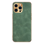 Custodia per telefono in pelle di agnello galvanica, For iPhone 16, For iPhone 15 Pro Max, For iPhone 15 Pro, For iPhone 15, For iPhone 14, For iPhone 14 Pro