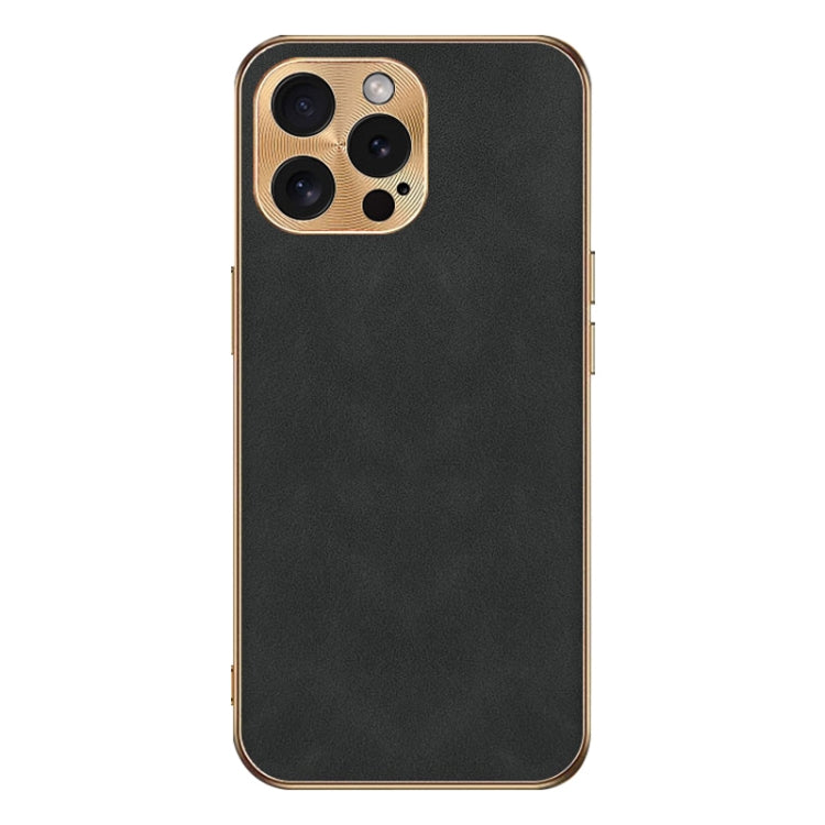 Custodia per telefono in pelle di agnello galvanica, For iPhone 14 Pro Max, For iPhone 13 Pro Max, For iPhone 13 Pro, For iPhone 13, For iPhone 12, For iPhone 12 Pro Max