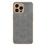 Custodia per telefono in pelle di agnello galvanica, For iPhone 12 Pro