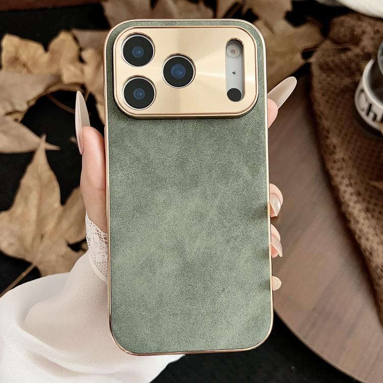 Custodia per telefono in pelle di agnello galvanica, For iPhone 17 Pro Max, For iPhone 17 Pro, For iPhone 17, For iPhone 16 Pro Max, For iPhone 16 Pro, For iPhone 16 Plus