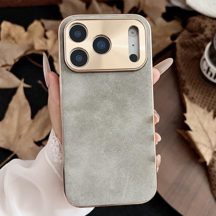 Custodia per telefono in pelle di agnello galvanica, For iPhone 17 Pro Max, For iPhone 17 Pro, For iPhone 17, For iPhone 16 Pro Max, For iPhone 16 Pro, For iPhone 16 Plus