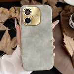 Custodia per telefono in pelle di agnello galvanica, For iPhone 17 Pro Max, For iPhone 17 Pro, For iPhone 17, For iPhone 16 Pro Max, For iPhone 16 Pro, For iPhone 16 Plus