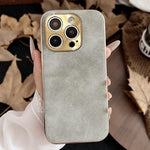 Custodia per telefono in pelle di agnello galvanica, For iPhone 17 Pro Max, For iPhone 17 Pro, For iPhone 17, For iPhone 16 Pro Max, For iPhone 16 Pro, For iPhone 16 Plus