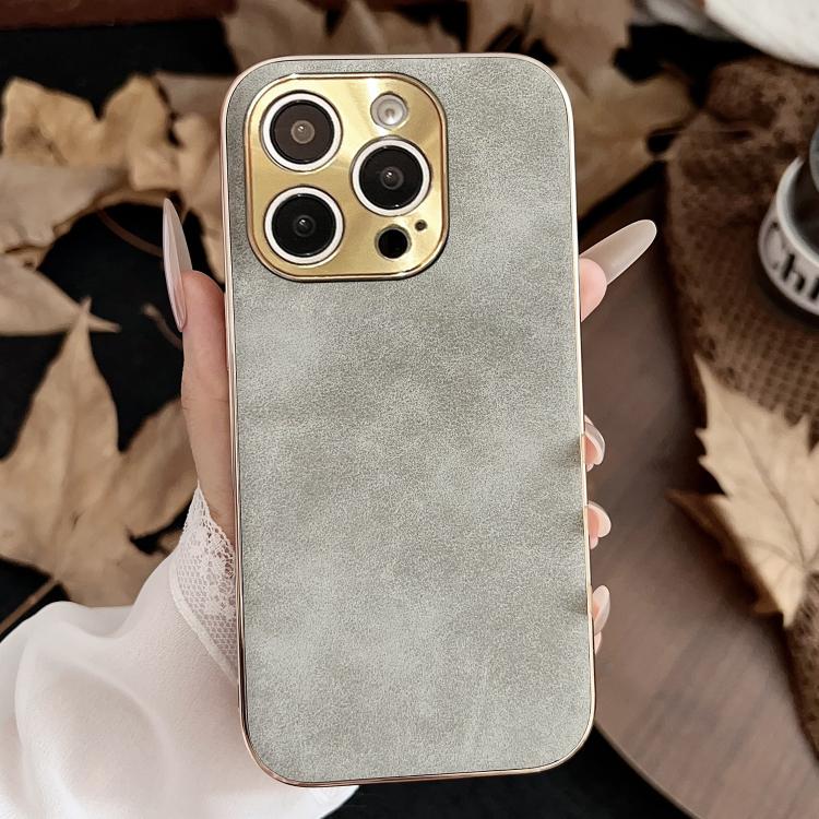 Custodia per telefono in pelle di agnello galvanica, For iPhone 17 Pro Max, For iPhone 17 Pro, For iPhone 17, For iPhone 16 Pro Max, For iPhone 16 Pro, For iPhone 16 Plus