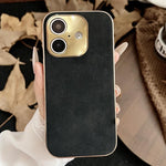 Custodia per telefono in pelle di agnello galvanica, For iPhone 17 Pro Max, For iPhone 17 Pro, For iPhone 17, For iPhone 16 Pro Max, For iPhone 16 Pro, For iPhone 16 Plus