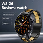 WS-26 1,52 pollici IP67 Sport Smart Watch Supporto chiamata Bluetooth / Sonno / Ossigeno nel sangue / Frequenza cardiaca / Monitoraggio della pressione sanguigna, Silicone Strap, Steel Strap, Leather Strap