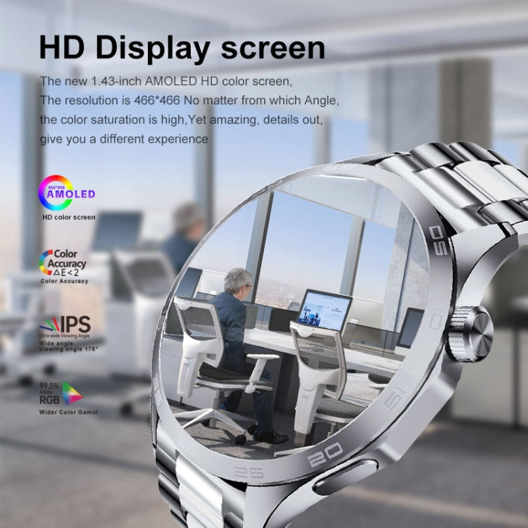WS-26 1,52 pollici IP67 Sport Smart Watch Supporto chiamata Bluetooth / Sonno / Ossigeno nel sangue / Frequenza cardiaca / Monitoraggio della pressione sanguigna, Silicone Strap, Steel Strap, Leather Strap