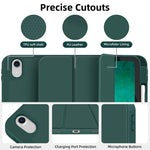 Custodia per tablet in smart pelle TPU 3 pieghe con slot per penna, For iPad 2025 / 2022, For iPad mini 2024 / mini 6, For iPad Pro 12.9