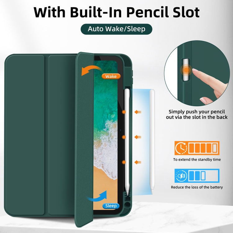 Custodia per tablet in smart pelle TPU 3 pieghe con slot per penna, For iPad 2025 / 2022, For iPad mini 2024 / mini 6, For iPad Pro 12.9