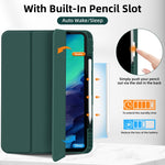 Custodia per tablet in smart pelle TPU 3 pieghe con slot per penna, For iPad Pro 11 2022 / 2021 / 2020, For iPad Air 5 / 4, For iPad 10.2 2021 / 2020 / 2019