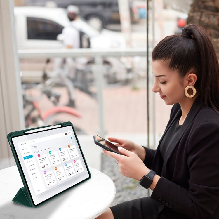 Custodia per tablet in smart pelle TPU 3 pieghe con slot per penna, For iPad Pro 11 2022 / 2021 / 2020, For iPad Air 5 / 4, For iPad 10.2 2021 / 2020 / 2019