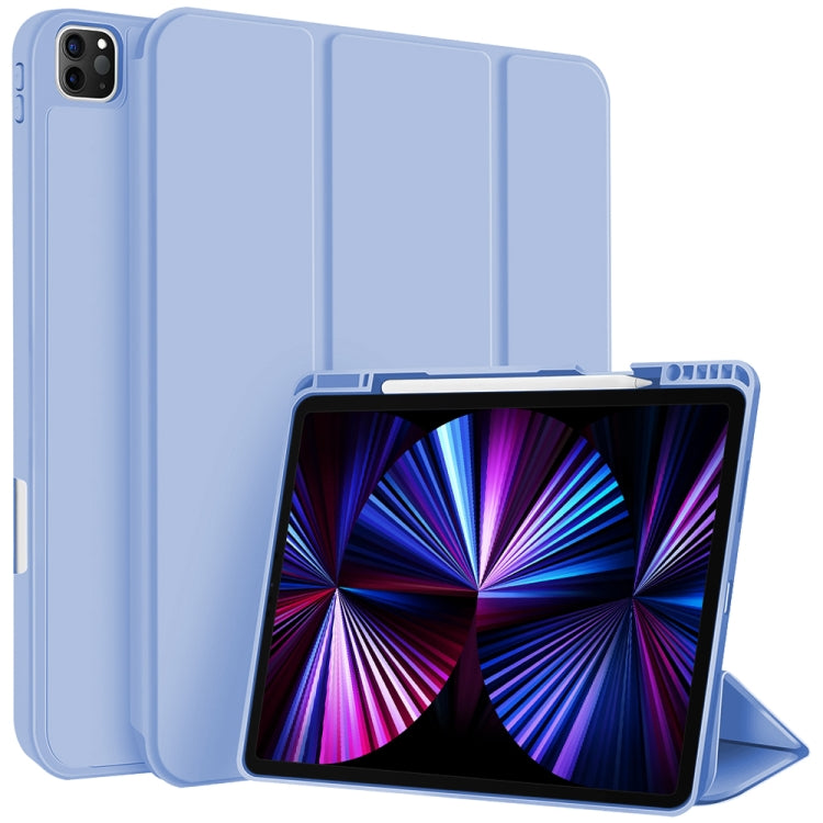 Custodia per tablet in smart pelle TPU 3 pieghe con slot per penna, For iPad Pro 11 2022 / 2021 / 2020, For iPad Air 5 / 4, For iPad 10.2 2021 / 2020 / 2019