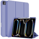 Custodia per tablet in smart pelle TPU 3 pieghe con slot per penna, For iPad Air 11 2026 / 2025 / 2024, For iPad Pro 13 2025 / 2024, For iPad Pro 11 2025 / 2024