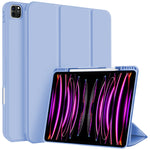 Custodia per tablet in smart pelle TPU 3 pieghe con slot per penna, For iPad 2025 / 2022, For iPad mini 2024 / mini 6, For iPad Pro 12.9