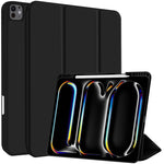 Custodia per tablet in smart pelle TPU 3 pieghe con slot per penna, For iPad Air 11 2026 / 2025 / 2024, For iPad Pro 13 2025 / 2024, For iPad Pro 11 2025 / 2024