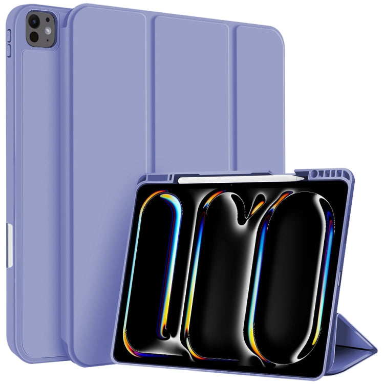 Custodia per tablet in smart pelle TPU 3 pieghe con slot per penna, For iPad Air 11 2026 / 2025 / 2024, For iPad Pro 13 2025 / 2024, For iPad Pro 11 2025 / 2024