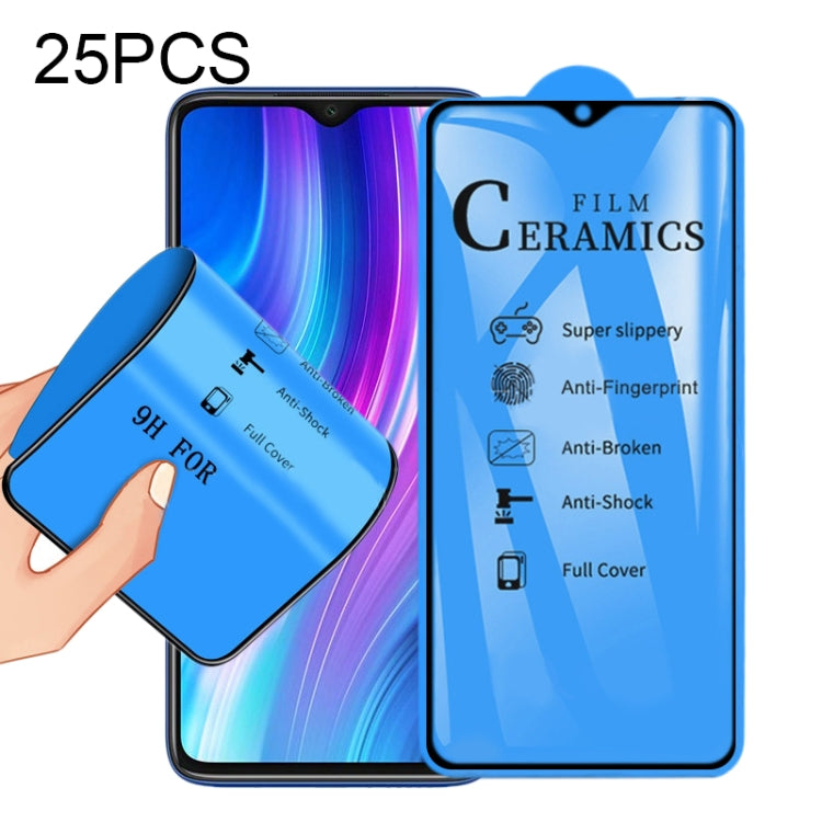 25 PZ 2.5D Pellicola per ceramica a copertura totale con colla completa, For Xiaomi Mi 9T, For Xiaomi Mi Play, For Xiaomi Redmi K30, For Xiaomi Redmi Note 8, For Xiaomi Redmi Note 8T, For Xiaomi Redmi Note 8 Pro, For Samsung Galaxy A01                 ...