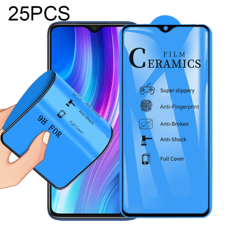 25 PZ 2.5D Pellicola per ceramica a copertura totale con colla completa, For Xiaomi Mi 9T, For Xiaomi Mi Play, For Xiaomi Redmi K30, For Xiaomi Redmi Note 8, For Xiaomi Redmi Note 8T, For Xiaomi Redmi Note 8 Pro, For Samsung Galaxy A01                 ...