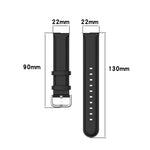 Cinturino in pelle da 22 mm con fibbia a coda tonda, For Ticwatch Pro 2020, For Huawei Watch GT2E, For Samsung Galaxy Watch 3 45mm