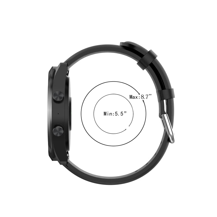 Cinturino in pelle da 22 mm con fibbia a coda tonda, For Ticwatch Pro 2020, For Huawei Watch GT2E, For Samsung Galaxy Watch 3 45mm