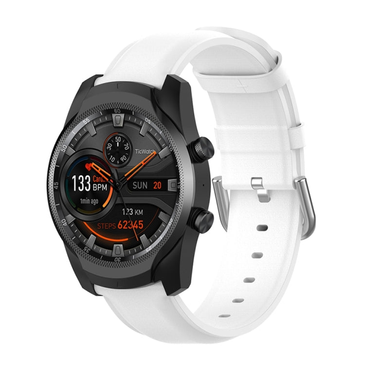Cinturino in pelle da 22 mm con fibbia a coda tonda, For Ticwatch Pro 2020, For Huawei Watch GT2E, For Samsung Galaxy Watch 3 45mm