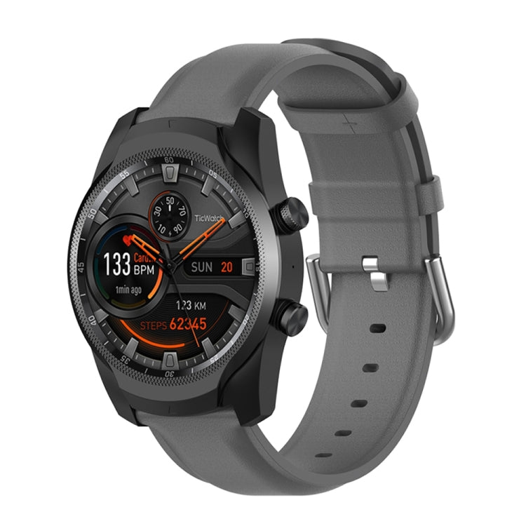 Cinturino in pelle da 22 mm con fibbia a coda tonda, For Ticwatch Pro 2020, For Huawei Watch GT2E, For Samsung Galaxy Watch 3 45mm