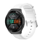 Cinturino in pelle da 22 mm con fibbia a coda tonda, For Ticwatch Pro 2020, For Huawei Watch GT2E, For Samsung Galaxy Watch 3 45mm