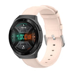 Cinturino in pelle da 22 mm con fibbia a coda tonda, For Ticwatch Pro 2020, For Huawei Watch GT2E, For Samsung Galaxy Watch 3 45mm