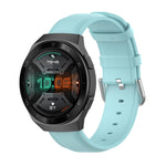 Cinturino in pelle da 22 mm con fibbia a coda tonda, For Ticwatch Pro 2020, For Huawei Watch GT2E, For Samsung Galaxy Watch 3 45mm