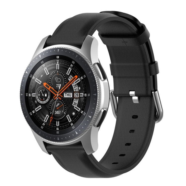 Cinturino in pelle da 22 mm con fibbia a coda tonda, For Ticwatch Pro 2020, For Huawei Watch GT2E, For Samsung Galaxy Watch 3 45mm