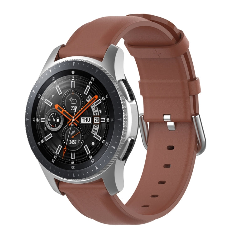 Cinturino in pelle da 22 mm con fibbia a coda tonda, For Ticwatch Pro 2020, For Huawei Watch GT2E, For Samsung Galaxy Watch 3 45mm