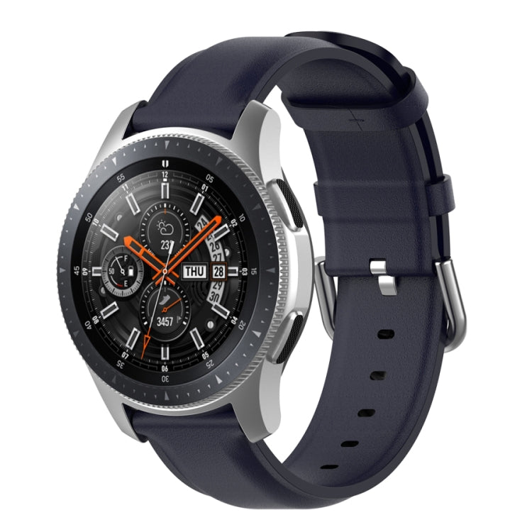 Cinturino in pelle da 22 mm con fibbia a coda tonda, For Ticwatch Pro 2020, For Huawei Watch GT2E, For Samsung Galaxy Watch 3 45mm