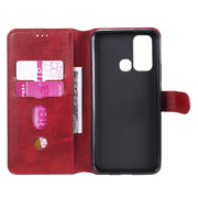 Custodia in pelle a conchiglia orizzontale in PU + TPU con struttura in vitello classico, con supporto, slot per carte e portafoglio, For Vivo Y50 / Y30, For Vivo Y70s, For Xiaomi Redmi 9, For Huawei Y8p 2020 / Enjoy 10s / P Smart S