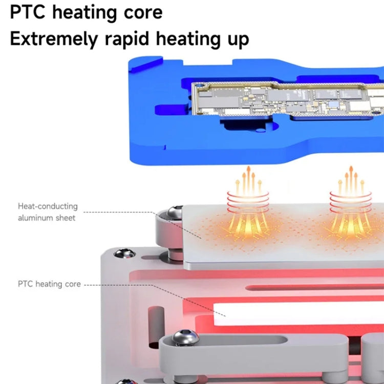 Stazione dissaldante a strati della scheda madre intelligente Mechanic Heat Air per iPhone serie X-15, Host, EU Plug