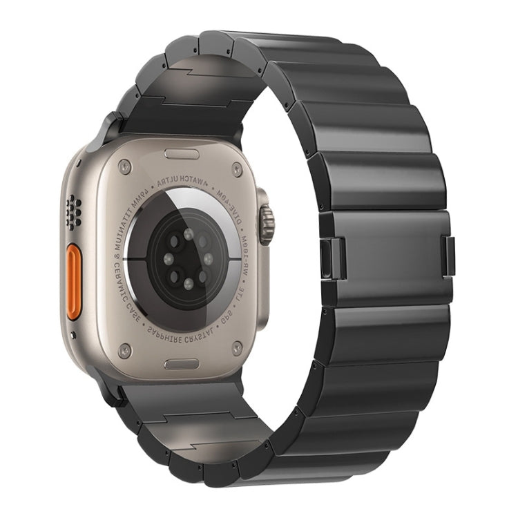 Cinturino per orologio in metallo titanio con fibbia magnetica a una perla, For Apple Watch Series 10 46mm, For Apple Watch Series 10 42mm, For Apple Watch SE 2023 44mm, For Apple Watch SE 2023 40mm, For Apple Watch Ultra 2 49mm                        ...