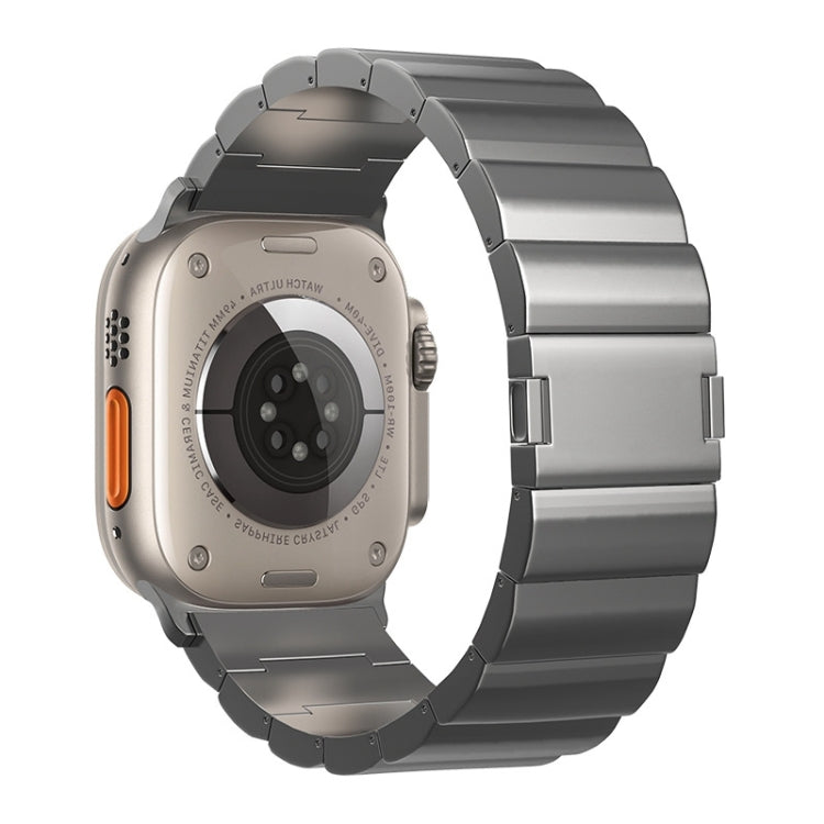 Cinturino per orologio in metallo titanio con fibbia magnetica a una perla, For Apple Watch Series 9 41mm, For Apple Watch Ultra 49mm, For Apple Watch Series 8 41mm, For Apple Watch Series 8 45mm, For Apple Watch SE 2022 40mm, For Apple Watch SE 2022 44mm