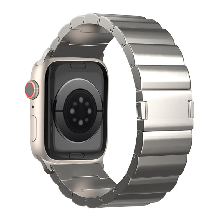 Cinturino per orologio in metallo titanio con fibbia magnetica a una perla, For Apple Watch Series 9 41mm, For Apple Watch Ultra 49mm, For Apple Watch Series 8 41mm, For Apple Watch Series 8 45mm, For Apple Watch SE 2022 40mm, For Apple Watch SE 2022 44mm