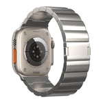 Cinturino per orologio in metallo titanio con fibbia magnetica a una perla, For Apple Watch Series 10 46mm, For Apple Watch Series 10 42mm, For Apple Watch SE 2023 44mm, For Apple Watch SE 2023 40mm, For Apple Watch Ultra 2 49mm                        ...
