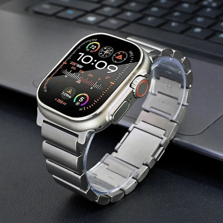 Cinturino per orologio in metallo titanio con fibbia magnetica a una perla, For Apple Watch Series 5 44mm, For Apple Watch Series 5 40mm, For Apple Watch Series 4 44mm, For Apple Watch Series 4 40mm, For Apple Watch Series 3 38mm                       ...