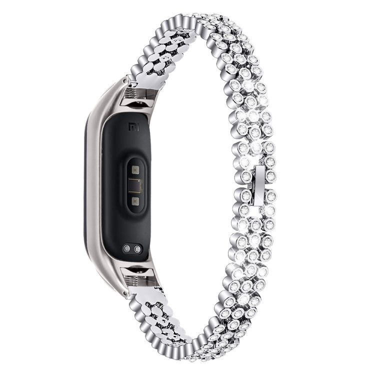 Cinturino acciaio inox con diamanti per Xiaomi Mi Band 3/4/5